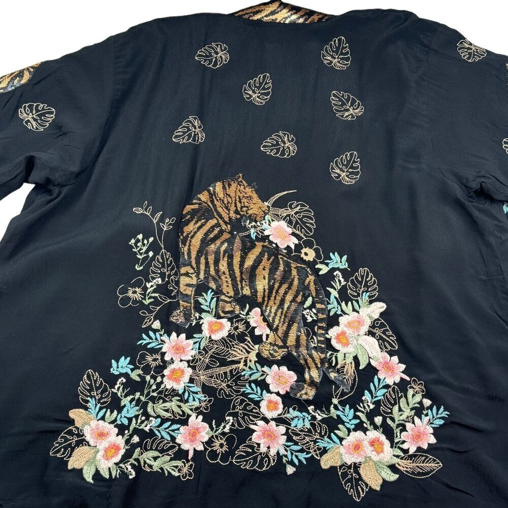Johnny Was Catarina Tiger Kimono Women's Size Large - Picture 4 of 15